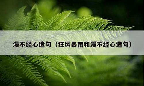 漫不经心造句简单一点_漫不经心造句简单一点的句子